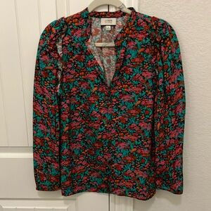 J. Crew Women's Floral Blouse - Pink and Green